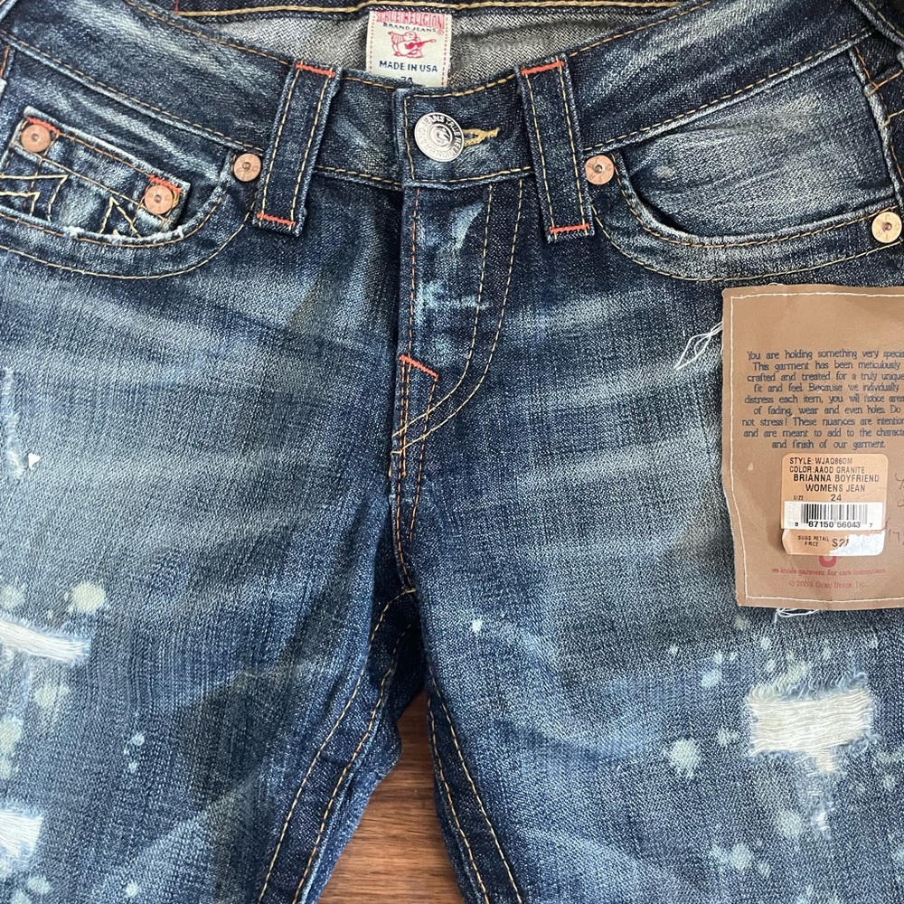 True Religion Brianna Boyfriend Women’s Jean size 24